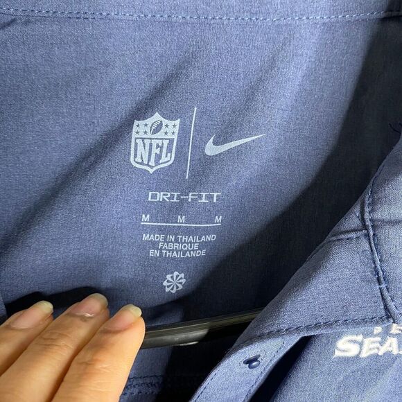 Nike NFL Seattle Seahawks Womens Dri Fit Golf Polo Wicking Stretch Preppy Size M - Picture 7 of 9